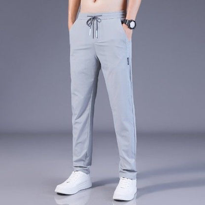✨🏄‍♂️【M-5XL】🔥Nuevos pantalones elásticos casuales de seda de hielo de verano para hombre, cómodos y frescos