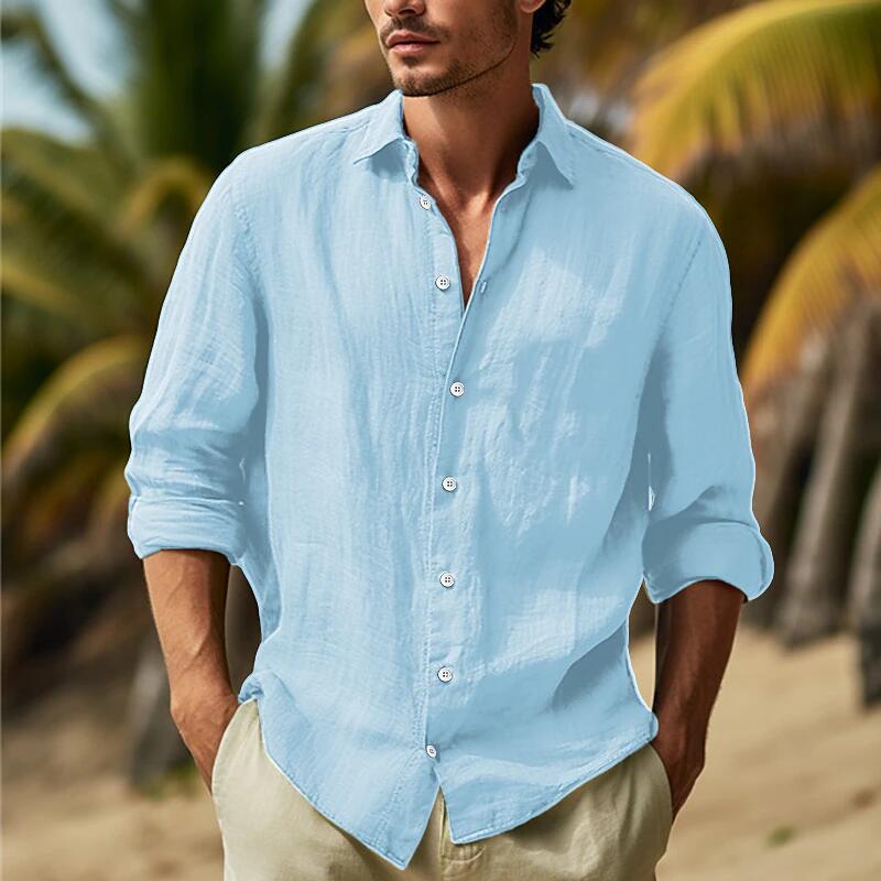 ✨👔【Ofertă specială de vară 🔥】【S–3XL】Tricouri cu mânecă lungă pentru bărbați, vara 2025, disponibilă în mai multe culori 