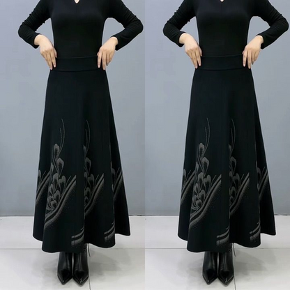 👗🎀【Speciální nabídka🔥】【S-3XL】Retro elegantní podzimní/zimní silná vlněná sukně, midi sukně