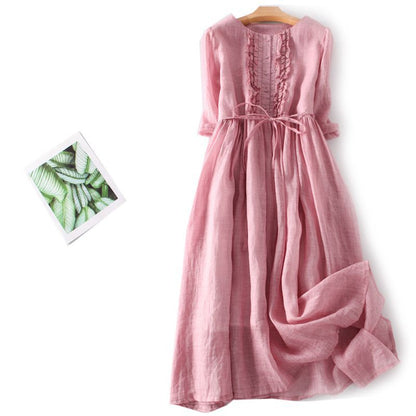 ✨🌷【M-2XL】Nova ljetna modna elegantna ležerna duga haljina od pamuka i lana
