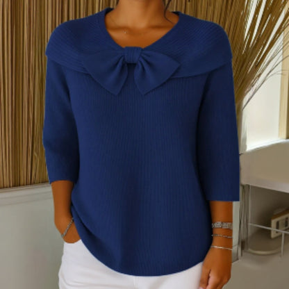 🔥🌈【Gorący przedmiot】【S-5XL】Nowy elegancki damski top w stylu francuskim z długim rękawem i cienką dzianinową podstawą