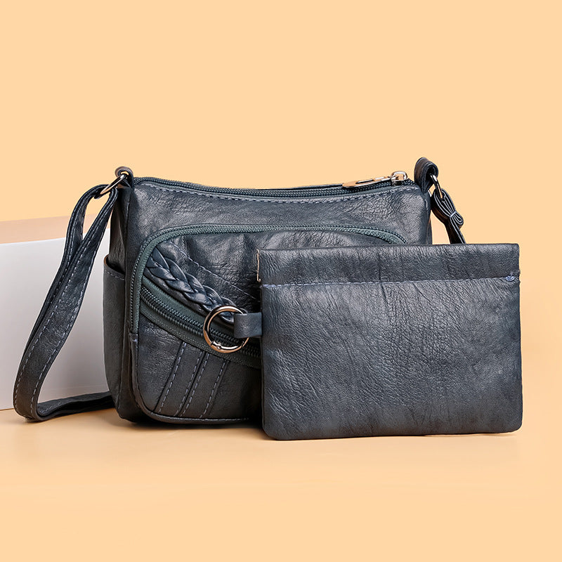 🎀👜【Letnia zniżka🔥】【Kup duży i otrzymaj mały gratis】Nowa letnia damska torba na ramię w stylu koreańskim z miękkiej skóry