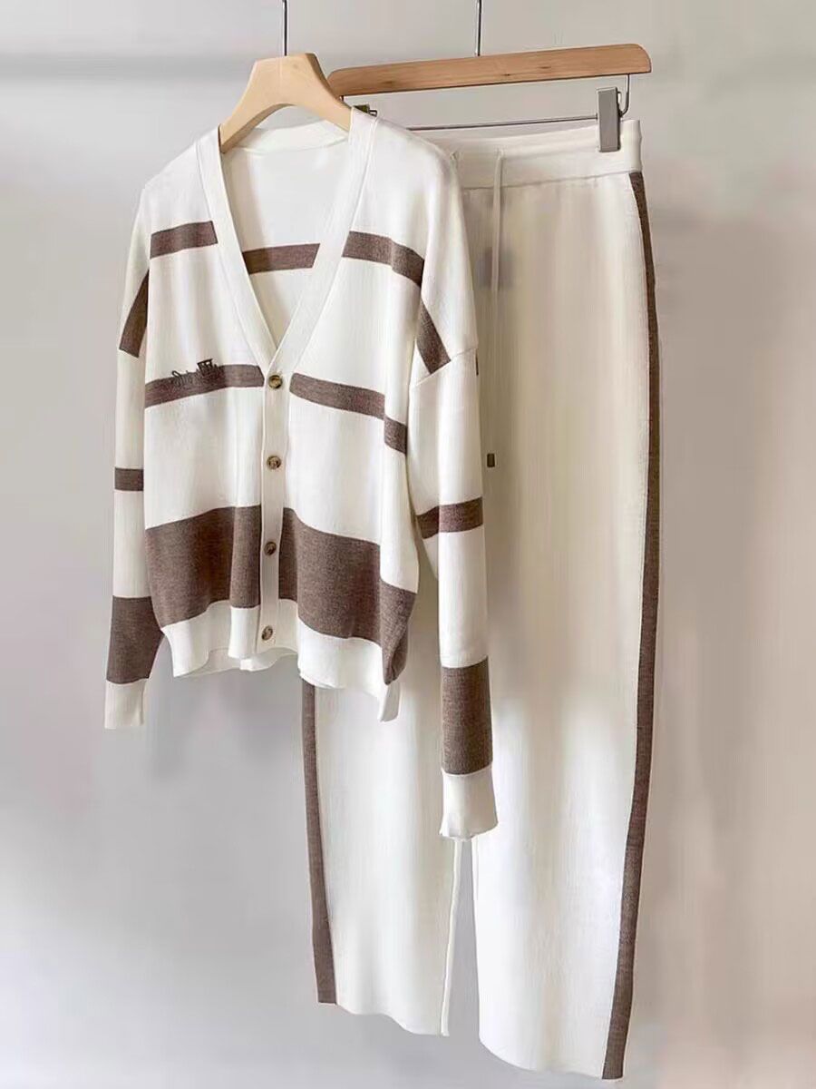 🐏🔥【S-5XL】【Pleteno + Hlače】✨🎉 Moderan dvodijelni pleteni set u boji