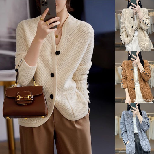 🔥✨【50% popusta】【S-2XL】Elegantna francuska kašmirska jakna za jesen, lagana, topla i svestrana