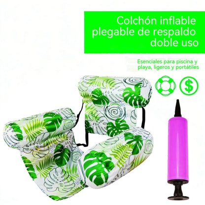 💦📢 Sofá inflable para piscina - Asiento plegable con respaldo para juegos acuáticos