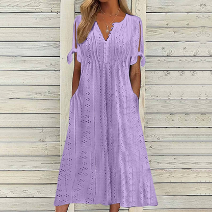 🔥👗【Vânzare pe timp limitat】【S-5XL】✨Rochie nouă, simplă și frumoasă, de culoare solidă 2025 