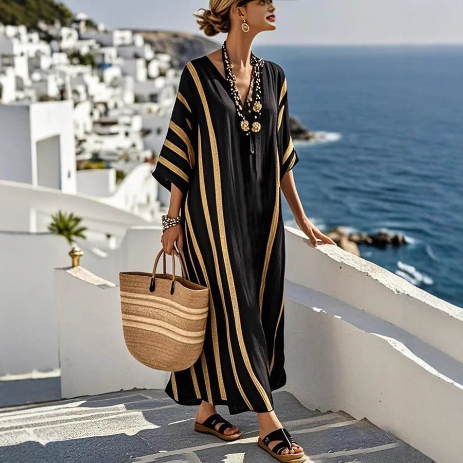 ✨🌷【S-5XL】Νέο στυλ μοντέρνο και κομψό φόρεμα, λεπτό και αέρινο, κομψό και φαρδύ