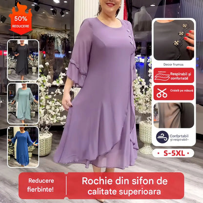 ✨🌷【S-5XL】【40-120 kg】Nuevo vestido de gasa de alta calidad 2026 - Elegante y fluido