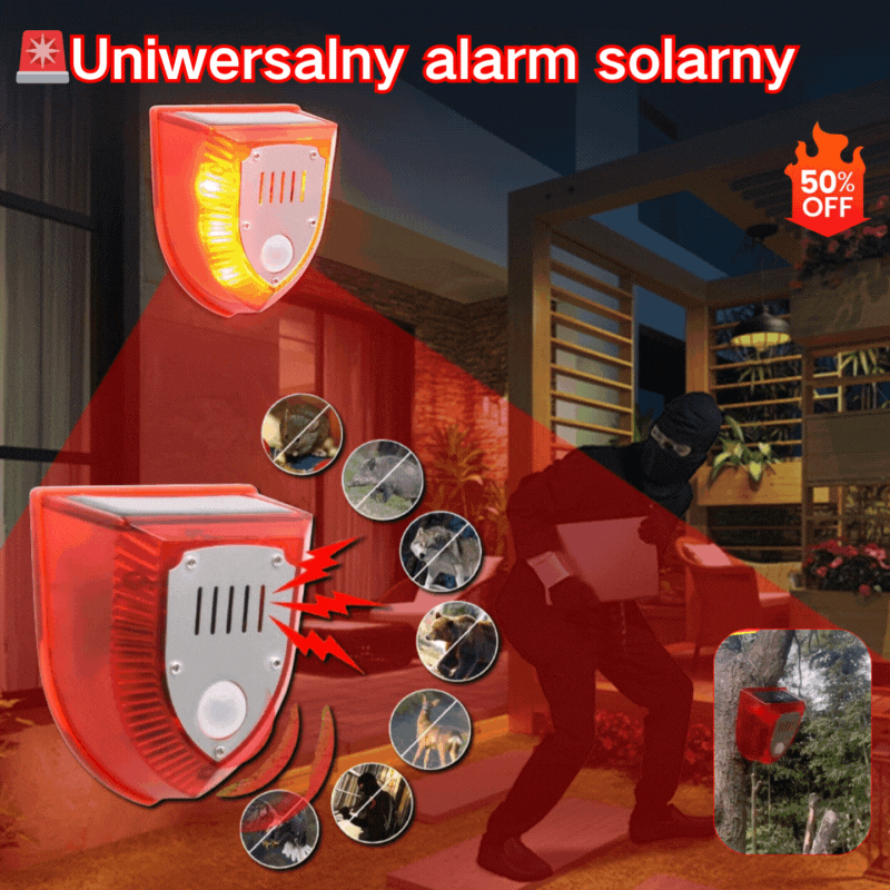 🚨【50% reducere】🐦🐗Alarmă solară universală pentru casă, livadă, iaz cu pești și orezării 