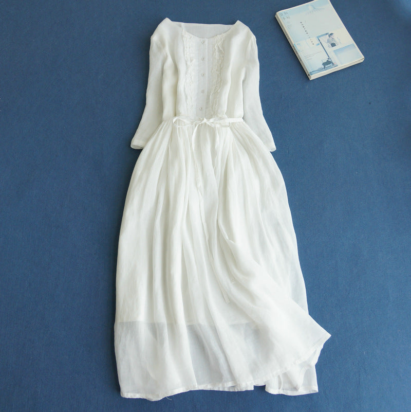 ✨🌷【M-2XL】Nova ljetna modna elegantna ležerna duga haljina od pamuka i lana