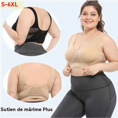 🎉🌈【Pachet de 4】Sutien nou, moale și confortabil, mărime mare, respirabil și răcoros ✨❤️【40-120KG】 