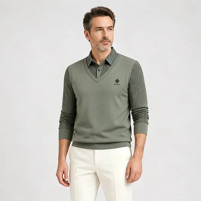 【M-4XL】Nové pánske zimné polo tričko s klopou a flísovou podšívkou - jednoduché a pohodlné