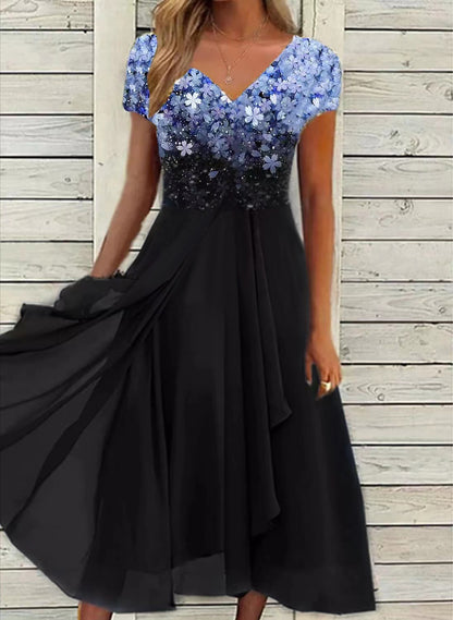 🌈👗【Produs nou de vară】【S-5XL】Rochie din șifon - moale și prietenoasă cu pielea, arătând un temperament la modă 