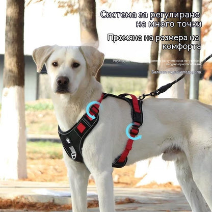 🐶🔥【50% отстъпка】Качулка за кучета против дърпане с каишка и нашийник ✨