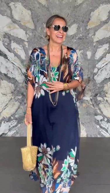 💕 【S-5XL】2025 Vestido deestampado de moda y elegancia de alta calidad, best-seller en Europa y América