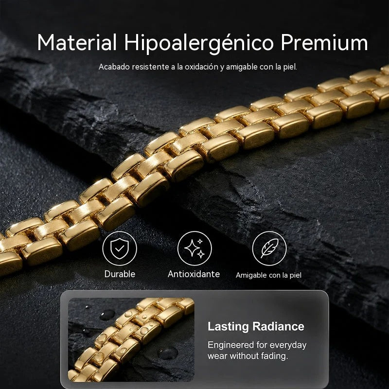 ✨ ¡50% DE DESCUENTO! 🔷 Pulsera de eslabones geométricos: minimalista, moderna y delicada. Perfecta para el día a día o como un toque sutil. Cómoda y versátil. 💫