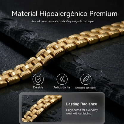 ✨ ¡50% DE DESCUENTO! 🔷 Pulsera de eslabones geométricos: minimalista, moderna y delicada. Perfecta para el día a día o como un toque sutil. Cómoda y versátil. 💫