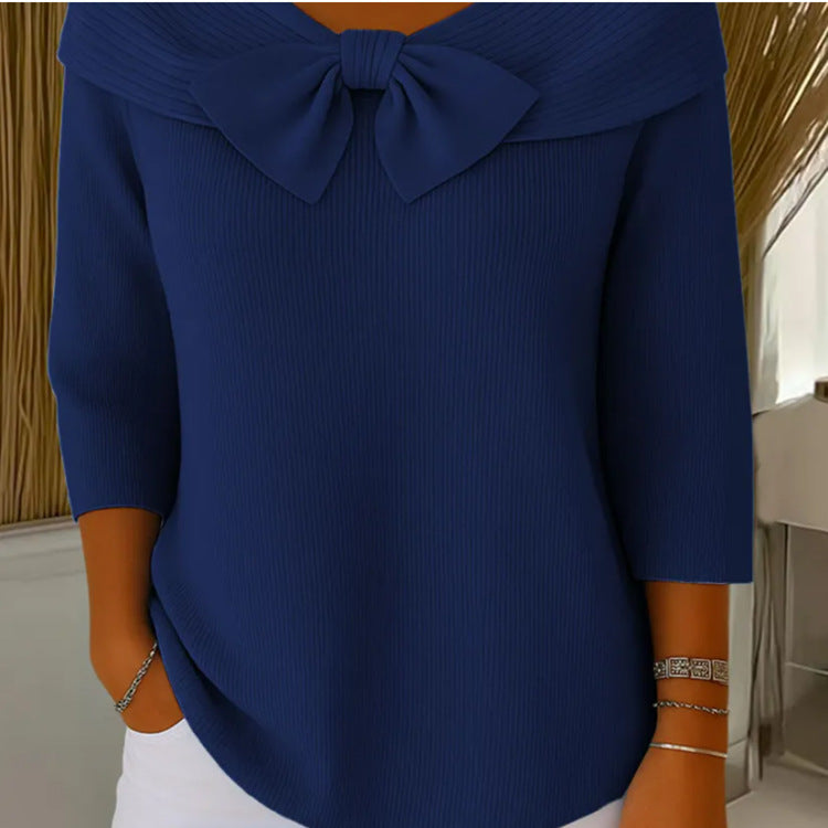 🔥🌈【Gorący przedmiot】【S-5XL】Nowy elegancki damski top w stylu francuskim z długim rękawem i cienką dzianinową podstawą