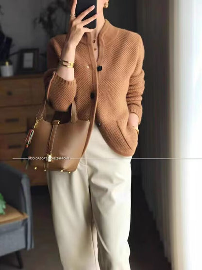 🔥✨【50% popusta】【S-2XL】Elegantna francuska kašmirska jakna za jesen, lagana, topla i svestrana
