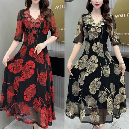 🔥✨【S-5XL】🔥Oferta ograniczona czasowo🔥Nowa, wysokiej jakości, modna i elegancka sukienka z nadrukiem