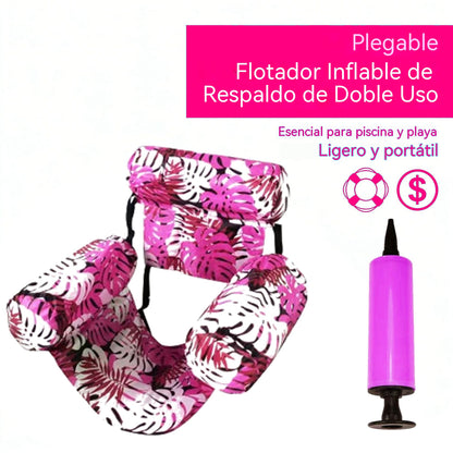 💦📢 Sofá inflable para piscina - Asiento plegable con respaldo para juegos acuáticos