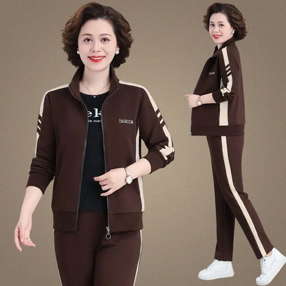 🔥【M-5XL】【Kurtka + Spodnie】😍 Nowy jesienny zestaw sportowy, duży rozmiar