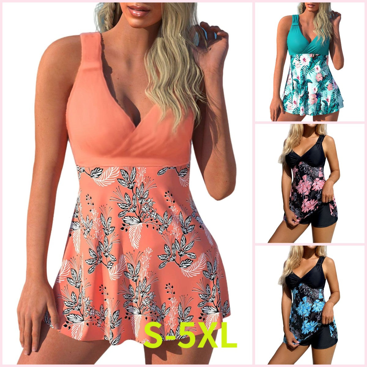 🌴🏖️🌈【Novi proizvod🔥】【S-5XL】Novi ljetni set kupaćih kostima za žene s printom, tkanina od breze 