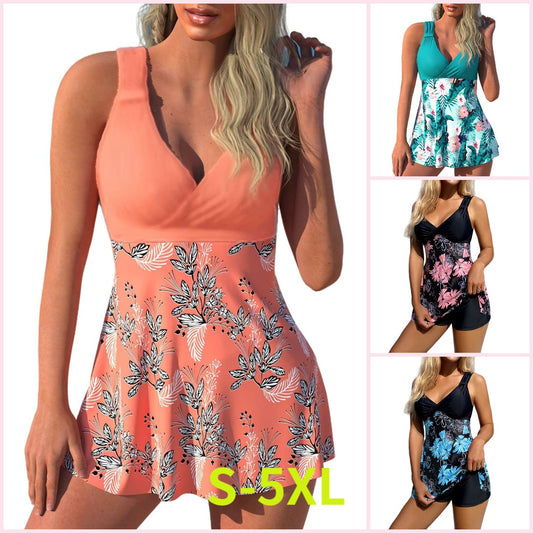 🌴🏖️🌈【Novi proizvod🔥】【S-5XL】Novi ljetni set kupaćih kostima za žene s printom, tkanina od breze 