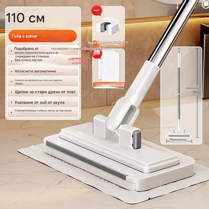 【Комплект от 4】💦Многофункционален моп с щипка за кърпа, нов домакински моп, който не изисква пране✅