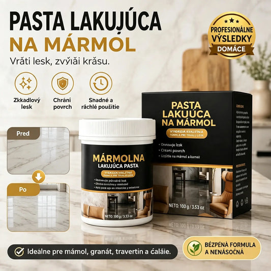 🥳 🔥Leštiaca pasta na mramor✨ — Odstraňuje škrabance, obnovuje lesk a chráni povrchy už za 2 minúty 🛡️