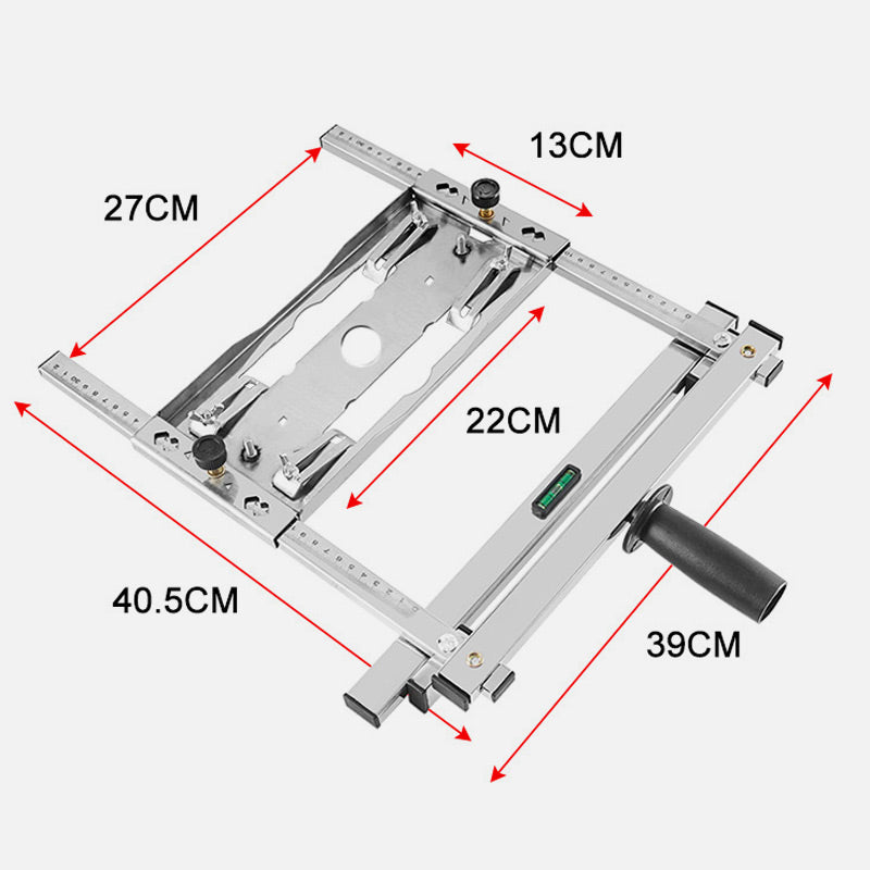 🛠️ Prenosná multifunkčná vodiaca lišta na rezanie panelov – nastaviteľná 0–75 cm, s vodováhou a dvojitou stupnicou. Presné a rovné rezy pre váš projekt! ✨