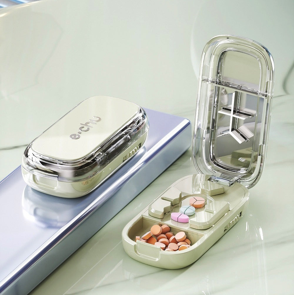 🔥【Купете едно, вземете едно безплатно】👍🌈Преносима кутия за рязане на хапчета