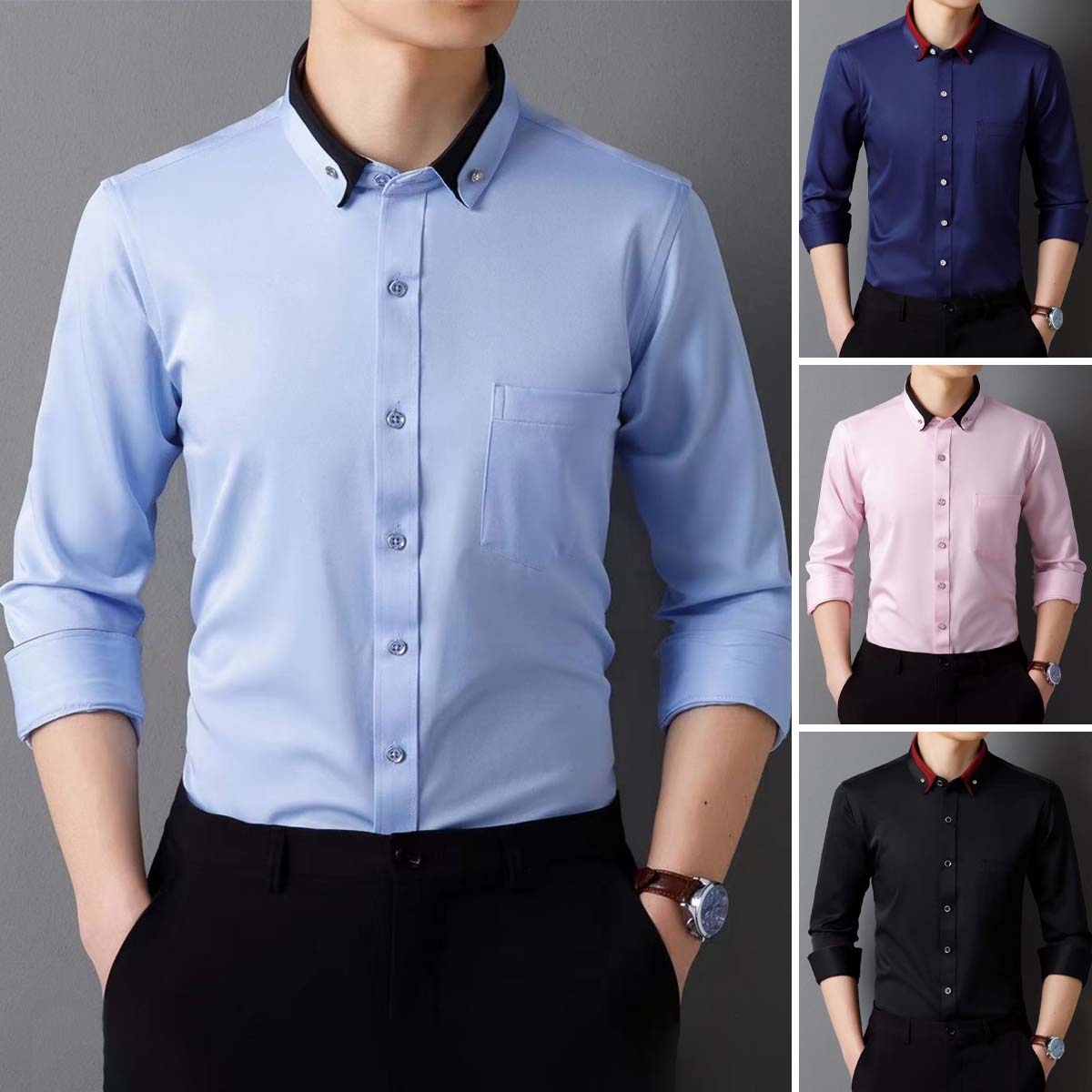 🔥🎉【Vroči izdelek】【S-4XL】Nova visokokakovostna moška poslovna srajca za vsak dan