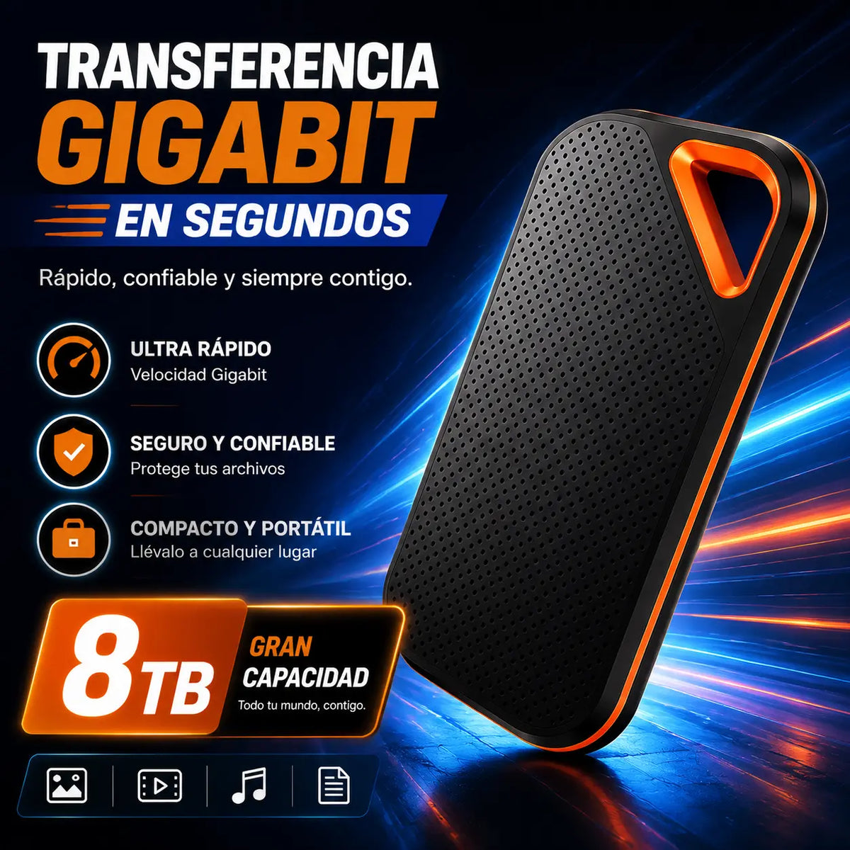 【Posledný deň 🔥zľava 50 %】💥【8 TB】 Vysokorýchlostný prenosný pevný disk s vysokou kapacitou
