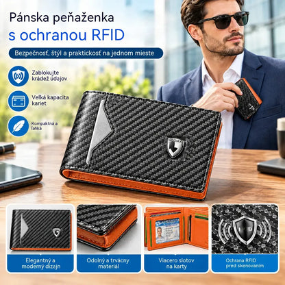 🔥😎【Zľava 50 %✨】Retro pánska peňaženka s RFID ochranou proti krádeži – jednoduchá a elegantná