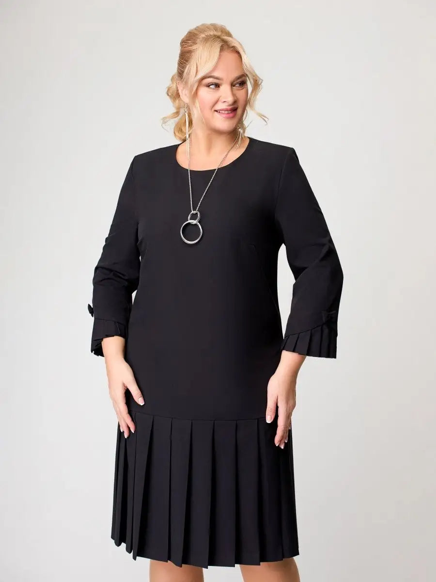 💌【S-5XL】👗Νέα μόδα 2025, υψηλής ποιότητας, κομψό ρετρό πλισέ φόρεμα