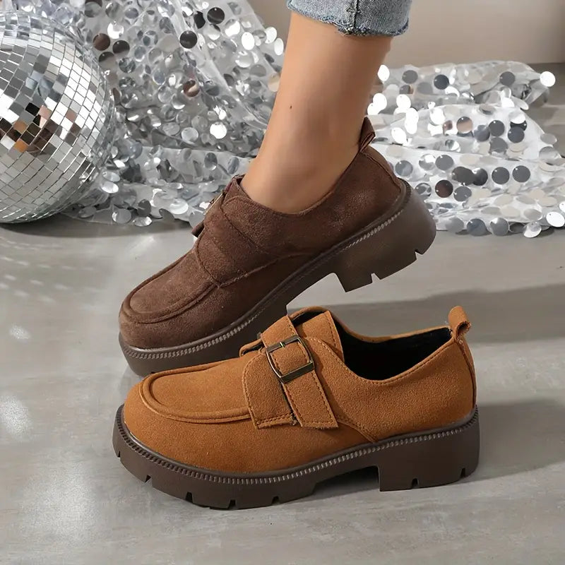 🔥✨【35-40】Nove zimske ženske mokasine s debelim potplatom, okruglim gumenim vrhom, baršunaste po vašem izboru