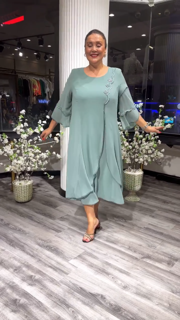 ✨🌷【S-5XL】【40-120 kg】Nuevo vestido de gasa de alta calidad 2026 - Elegante y fluido