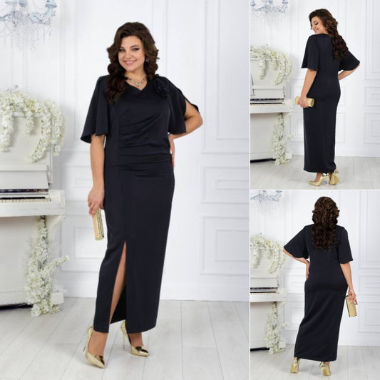 🌷💕【S-5XL】Rochie neagră elegantă, slim, de înaltă calitate, de vară 2025 