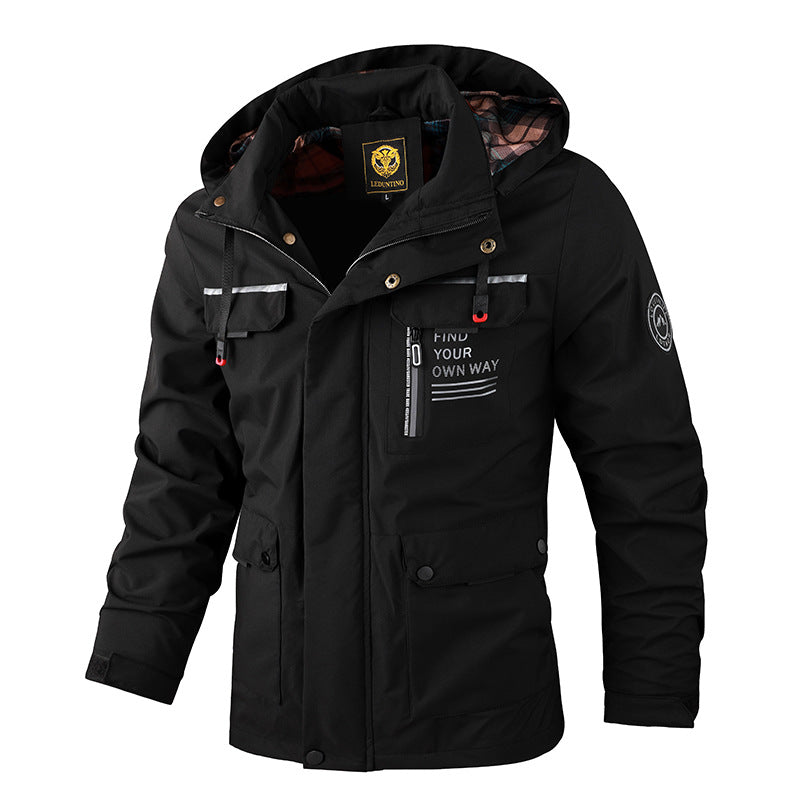 🔥🔥【Wyprzedaż odzieży zimowej】【M-6XL】✨⛄Jesień i zima Męska gruba ciepła wiatroszczelna i wodoodporna kurtka