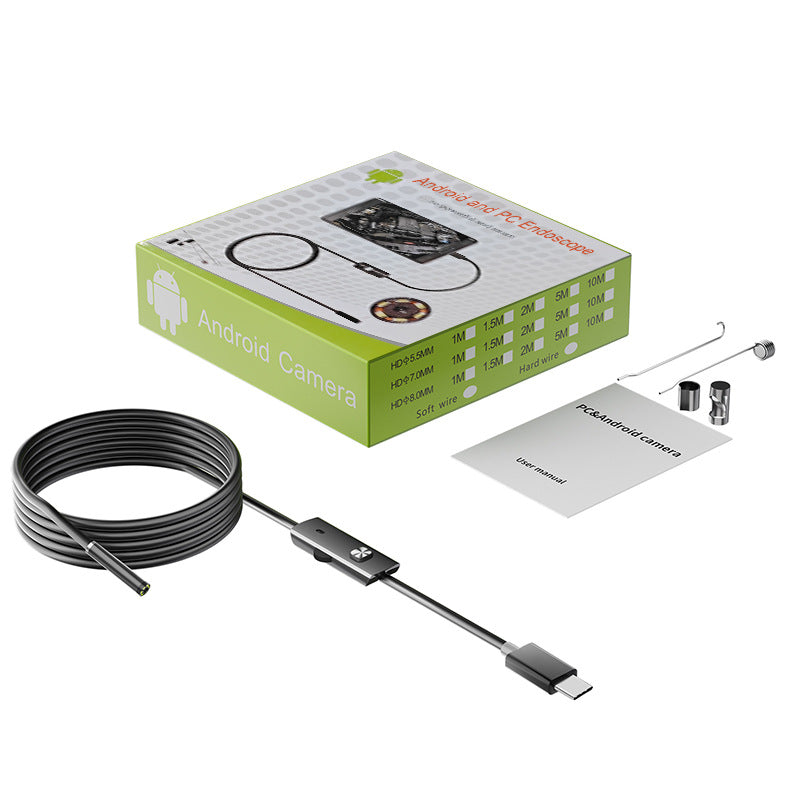 📱🏆 Нов 7 мм индустриален ендоскоп с директна Type-C връзка за камера за Android телефони (водоустойчив ендоскоп)