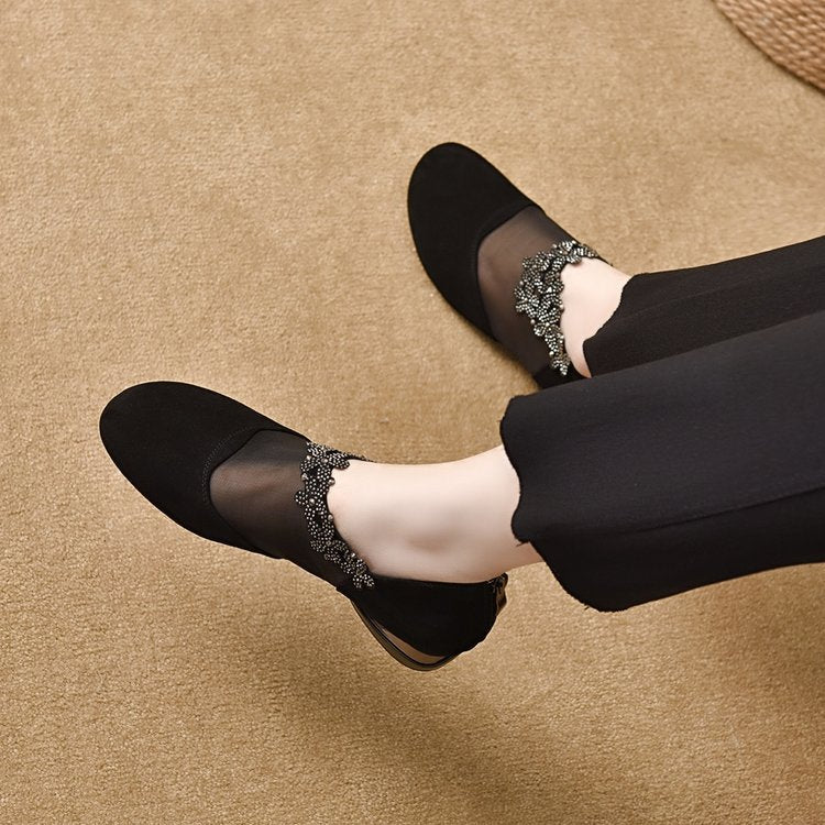 🔥🌷【35-41】✨🍁Есенни и зимни нови модни елегантни обувки на нисък ток за жени с меки подметки