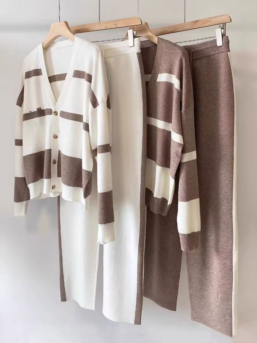 🐏🔥【S-5XL】【Pleteno + Hlače】✨🎉 Moderan dvodijelni pleteni set u boji
