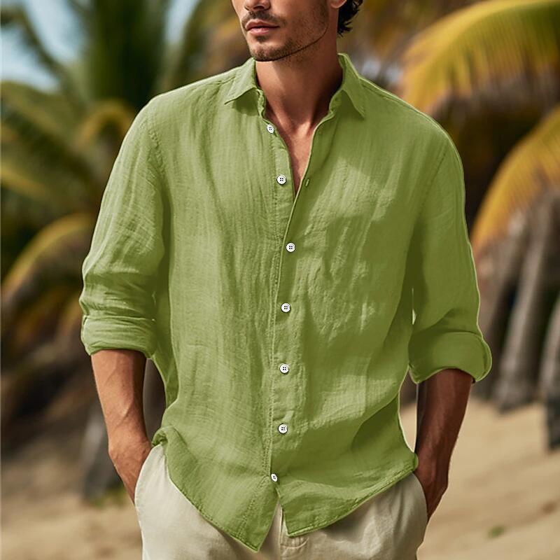 ✨👔【Ofertă specială de vară 🔥】【S–3XL】Tricouri cu mânecă lungă pentru bărbați, vara 2025, disponibile în mai multe culori