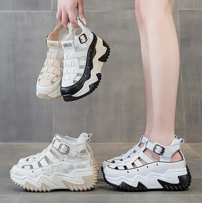 【Tallas 35-40】Nueva colección de verano 2026: sandalias de plataforma versátiles, elegantes e informales.