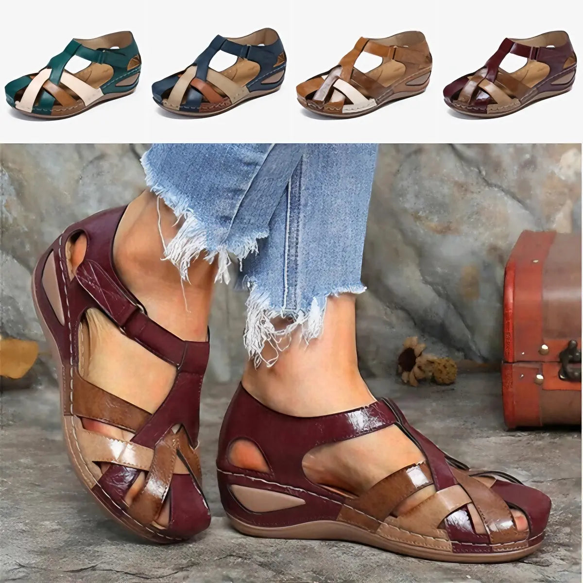 🩰Oferta de temporada✨【35–43】Sandalias romanas cómodas para mujer, hechas de piel suave – Precio rebajado Oferta limitada ✅Pago contra entrega ✅2 artículos con un 70% de descuento