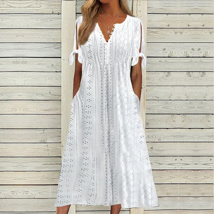 🔥👗【Vânzare pe timp limitat】【S-5XL】✨Rochie nouă, simplă și frumoasă, de culoare solidă 2025 