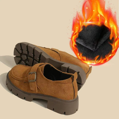 🔥✨【35-40】Nove zimske ženske mokasine s debelim potplatom, okruglim gumenim vrhom, baršunaste po vašem izboru