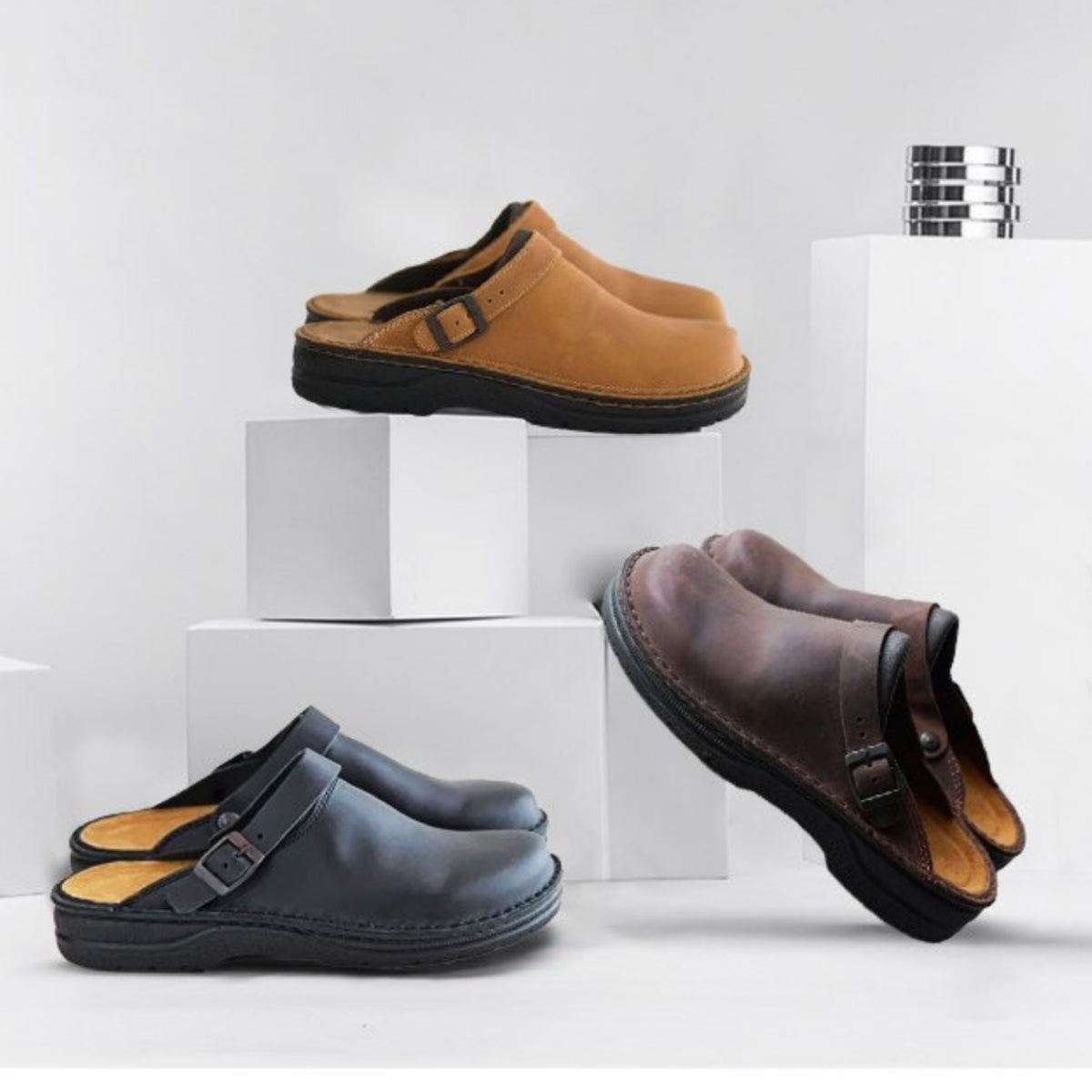 ✨[38-48] 😎 Unisex multifunkční ležérní pantofle z pravé kůže s měkkou podrážkou