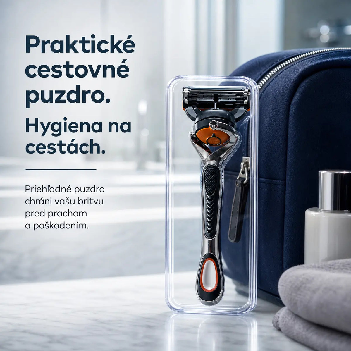 Náhradná sada pánskych žiletiek + stojan – s ultra ostrými čepeľami z nehrdzavejúcej ocele pre hladké holenie.